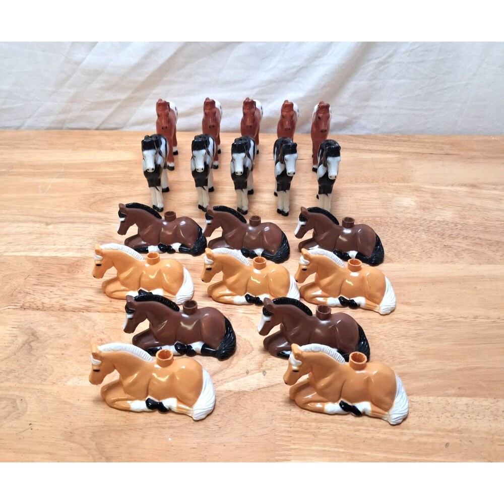 20 Vintage Blow Mold Horse Pony Christmas Tree Light Covers Western Equestrian